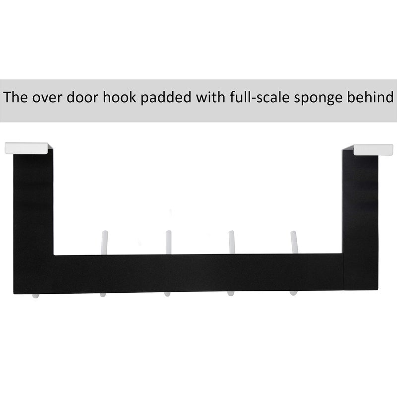 WEBI Over The Door Hooks:Door Hanger Over The Door Towel Rack,Door Coat Towel Hanger Door Coat Rack 6 Hooks for Hanging Clothes,Jacket,Hats,Bathroom,White - Image 4